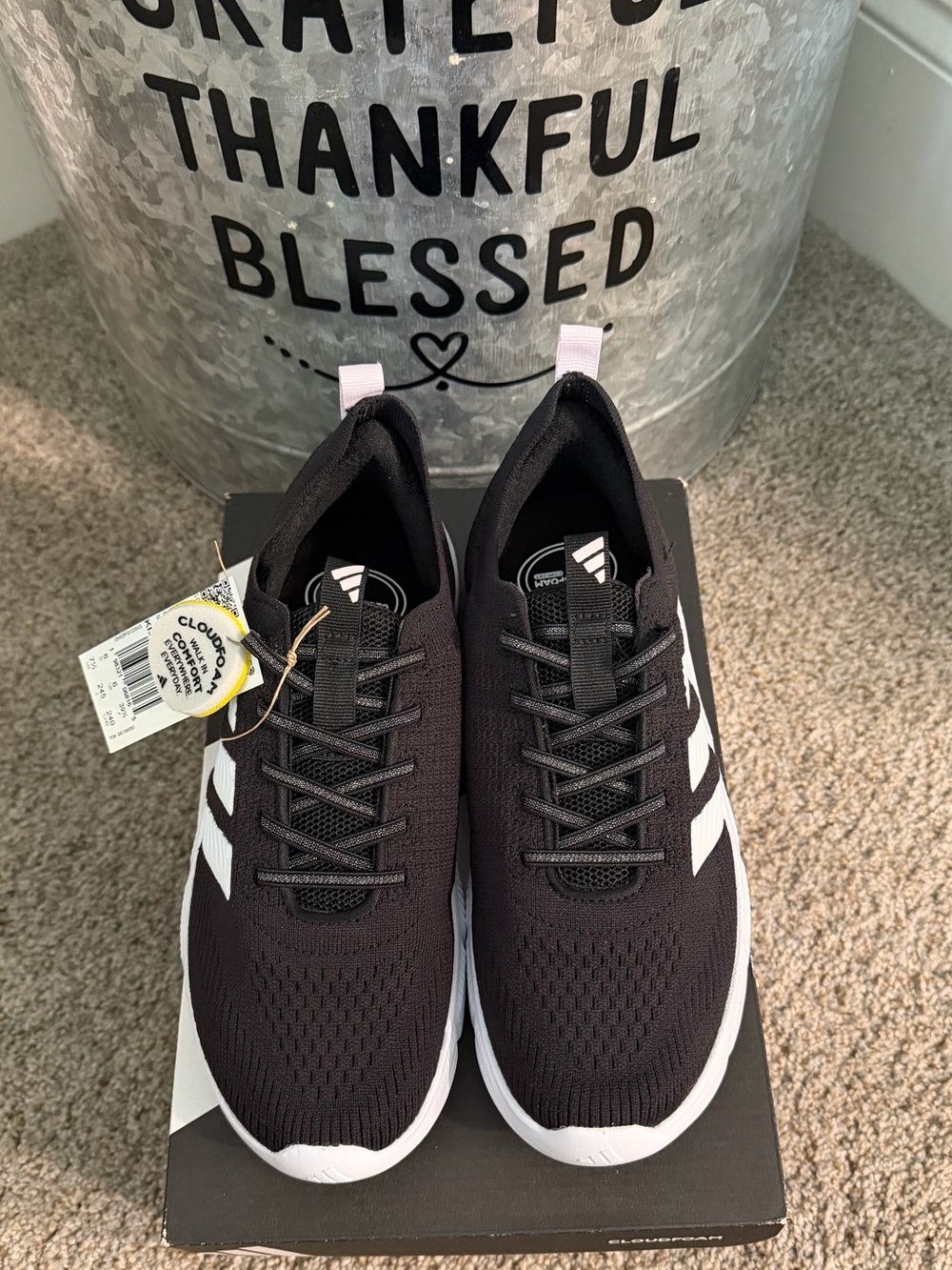 adidas Cloudfoam Flex Slounge Athletic Slip-On Sneakers 7.5W - Picture 2 of 4